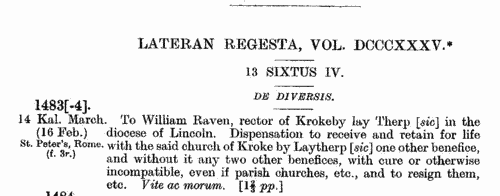 Clergy, the religious and the faithful in Britain and Ireland
 (1471-1484)