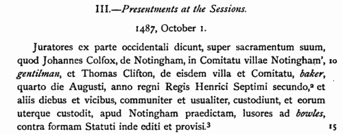 Inhabitants of Nottingham
 (1485-1547)