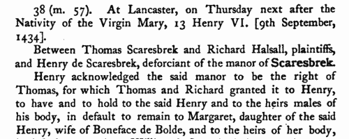 Lancashire Feet of Fines
 (1377-1509)