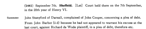 Inhabitants of Sheffield in Yorkshire
 (1440-1441)