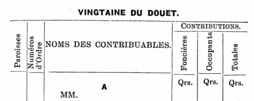 Ratepayers of Vingtaine du Douet in the parish of St Peter, Jersey
 (1930)