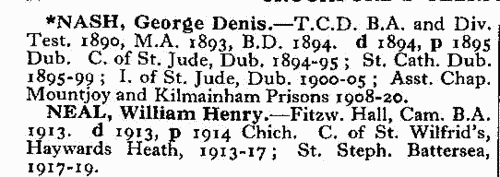 Lost Anglican clergy
 (1930)