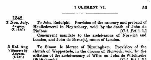 Clergy, the religious and the faithful in Britain and Ireland
 (1342-1362)