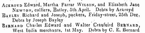 Dissolutions of partnerships in England and Wales
 (1845)