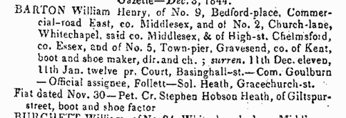 Creditors and solicitors in England and Wales
 (1845)