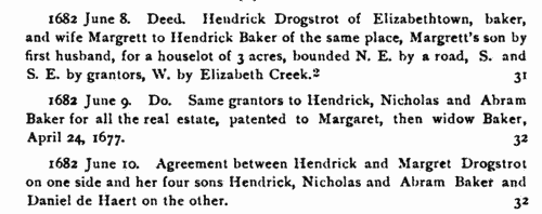 Inhabitants of New Jersey
 (1664-1703)