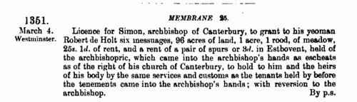 Grantees of offices, commissions and pardons
 (1350-1354)