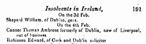 Insolvents in Ireland
 (1847)