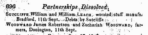 Dissolutions of partnerships in England and Wales
 (1847)