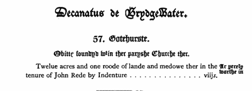 Tenants of Somerset chantries
 (1548)