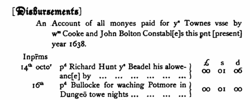 Inhabitants of Manchester, and travellers
 (1633-1666)