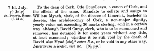 Clergy, the religious and the faithful in Britain and Ireland
 (1484-1492)