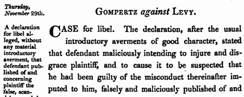 Plaintiffs and appellants in the Court of Queen's Bench
 (1839)