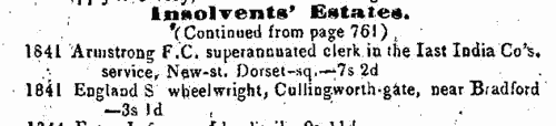 Dividends of insolvents' estates in England and Wales
 (1846)