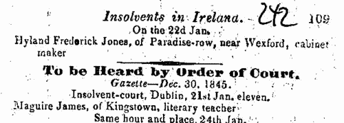 Insolvents in Ireland
 (1846)