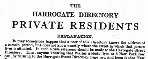 Residents of Harrogate
 (1957)