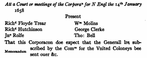 Promoters of New England
 (1656-1686)