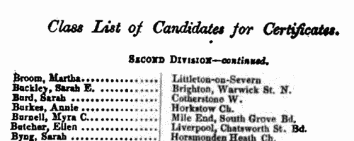 Trainee Schoolmasters at Peterborough
 (1875)