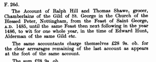 Inhabitants of Nottingham
 (1459-1538)