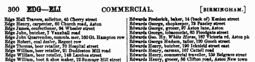 Traders and Professionals in Birmingham and Suburbs (1878)