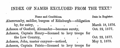 Scottish litigants, rebels and cautioners: excluded names (1569-1578)