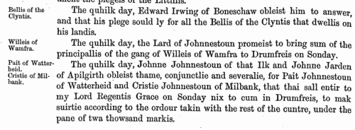 Scottish litigants, rebels and cautioners
 (1569-1578)