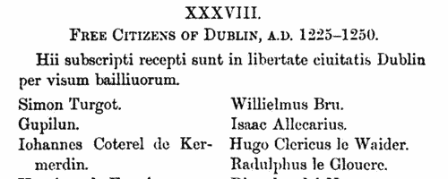 Dublin Merchants (1180-1200)