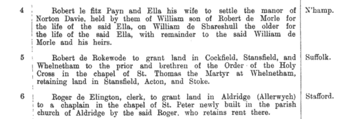 Landowners and tenants in Bedfordshire
 (1345-1485)