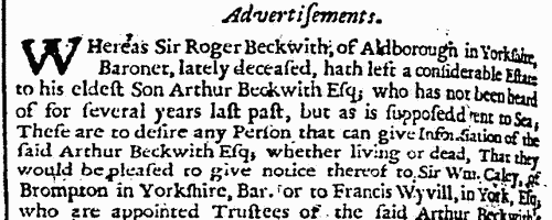 Creditors and assignees
 (1701)