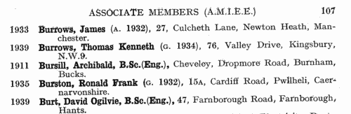 Chartered Electrical Engineers (A. M. I. E. E.) (1939)