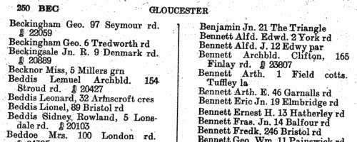 Residents of Gloucester
 (1955)