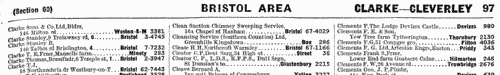 Bristol Area Telephone Subscribers
 (1957)