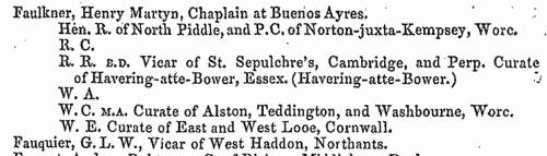 Anglican Clergy in England and Wales (1858)