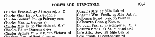 Residents of Portslade and Southern Cross (1940)