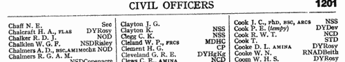 Civil Officers of the Admiralty
 (1957)