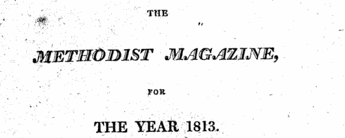 Wesleyanism at the Cape
 (1813)