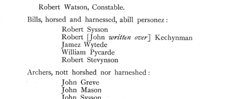 Austhorpe Archers
 (1539)