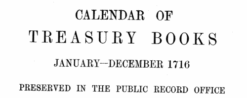 The Civil List: Expenditure on the King's Household
 (1715-1716)