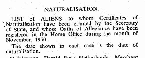 Naturalized Aliens
 (1950)