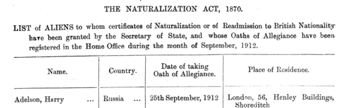 Naturalized Aliens
 (1912)