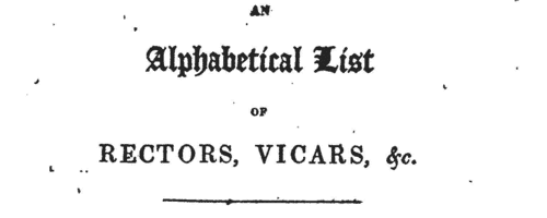 Anglican Clergy (1817)