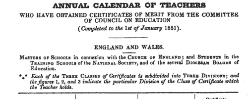 Anglican Schoolmasters
 (1850)