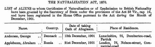Naturalizations (1902)