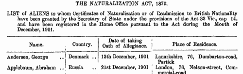 Naturalizations
 (1902)