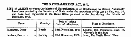 Naturalizations
 (1904)