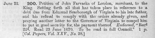 State Papers Colonial: Barbados
 (1670)