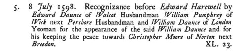 Worcestershire Quarter Sessions
 (1615)