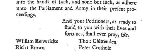 Well-Affected Men of Kent
 (1648)