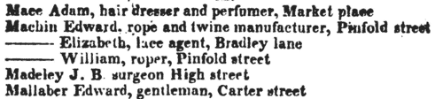 Rugeley Directory
 (1818)