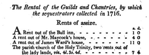 Coventry Tenants (1716)
